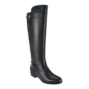 MARC FISHER DAMSEL‎ BLACK LEATHER TALL BOOTS NEW Riding Boots